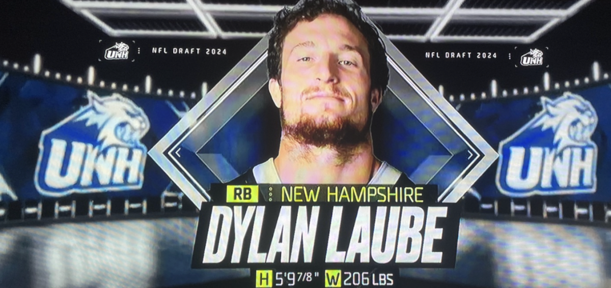 Dylan Laube being drafted to the Raiders